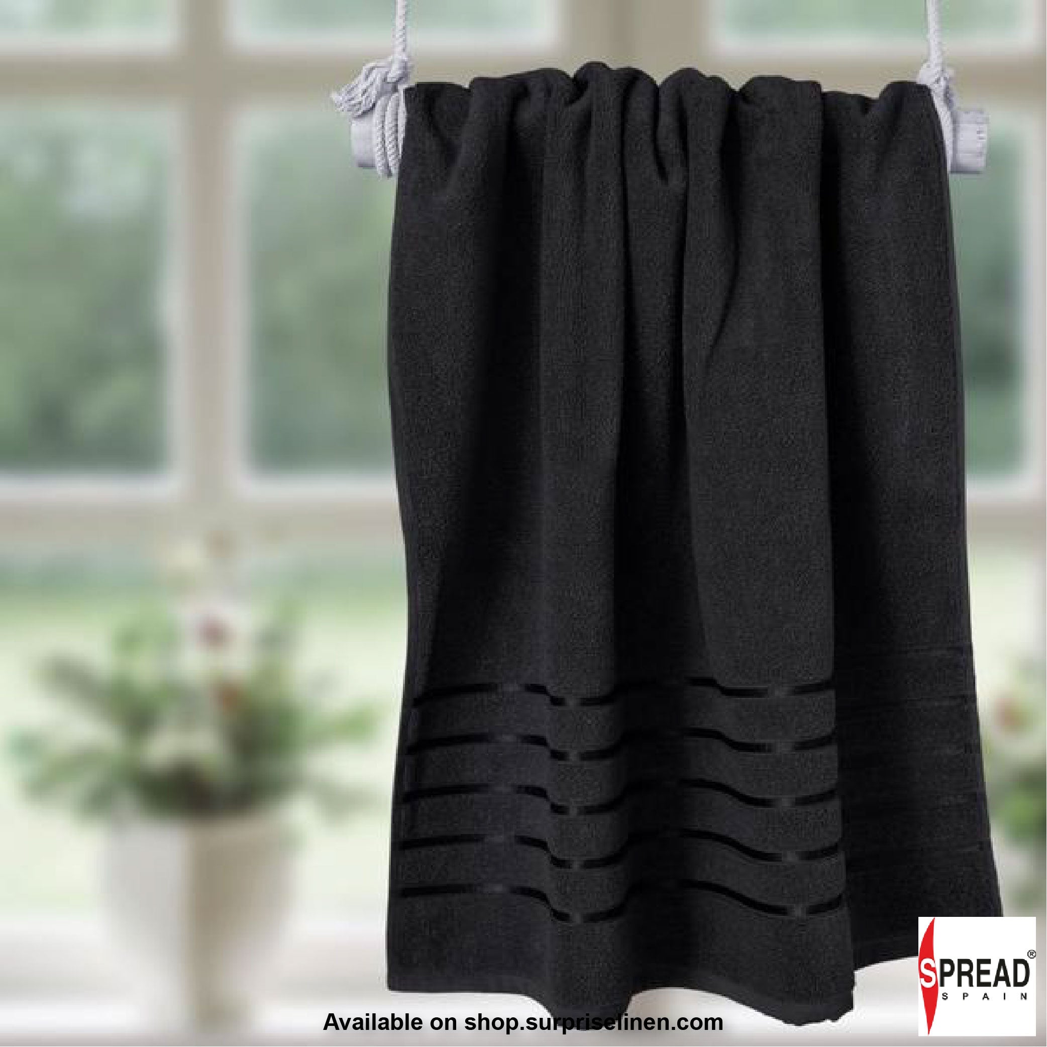 Spread Spain - Roman Bath Towels (Black)