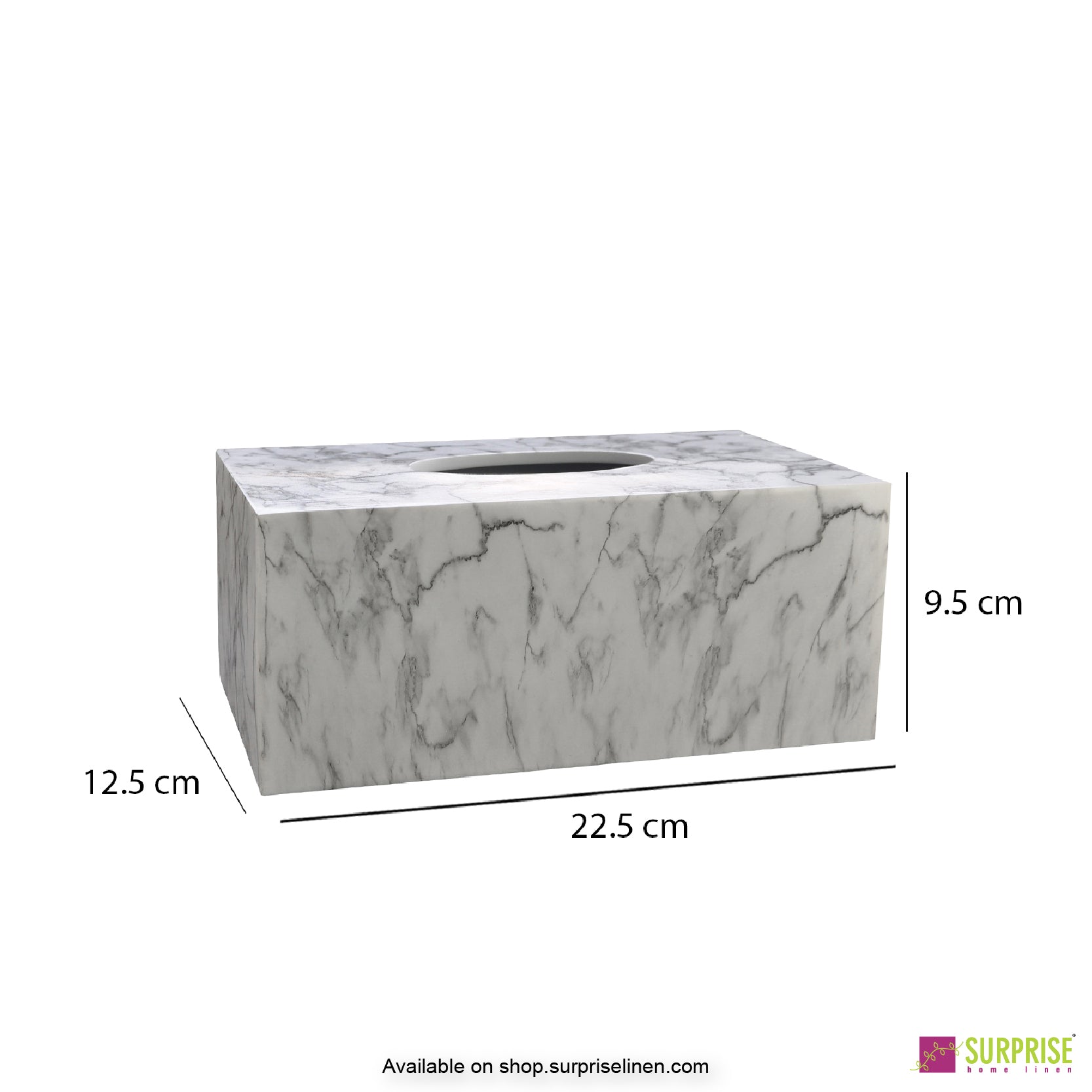 Surprise Home - Recto Tissue Box (Marble White)