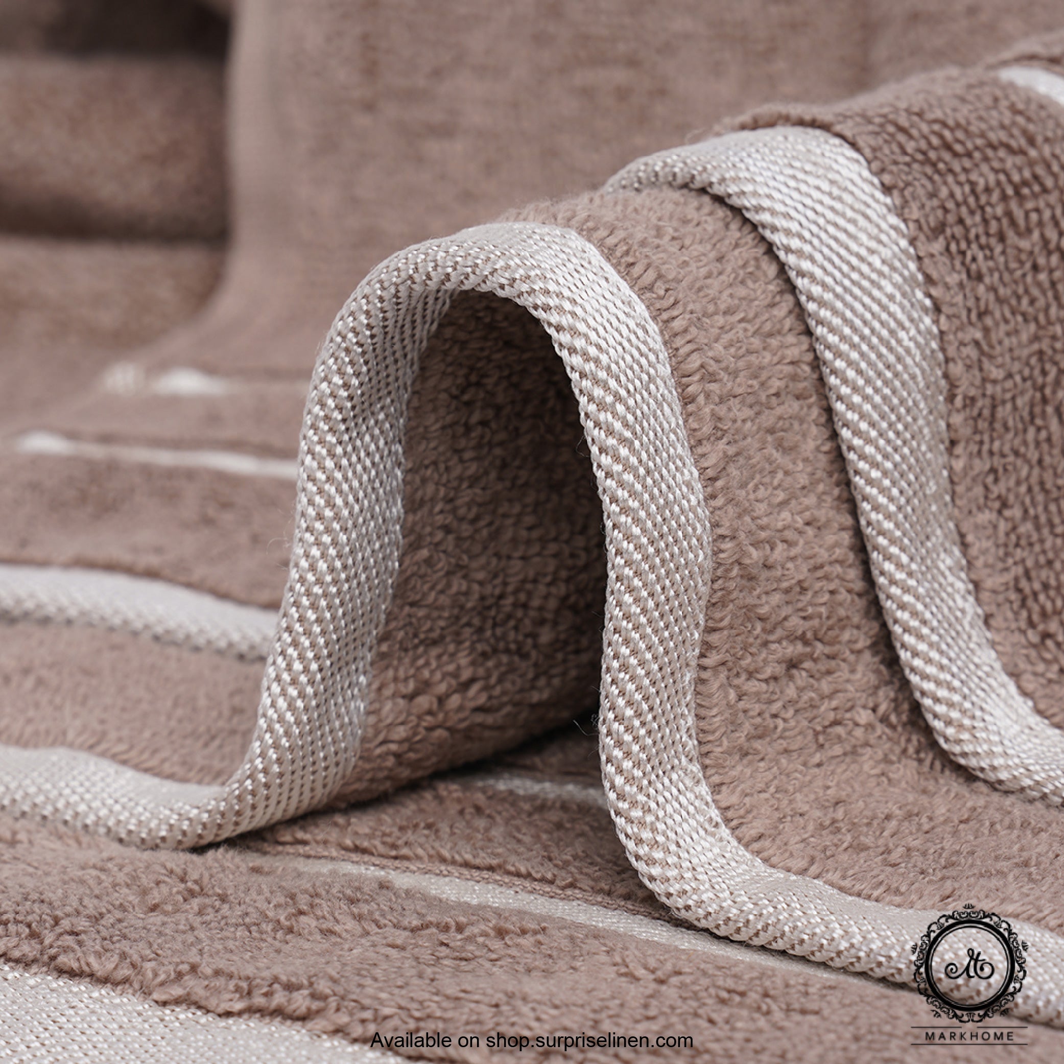 Mark Home - 100% Cotton 500 GSM Zero Twist Anti Microbial Treated Simply Soft Gift Set of 06 Pcs (Beige)