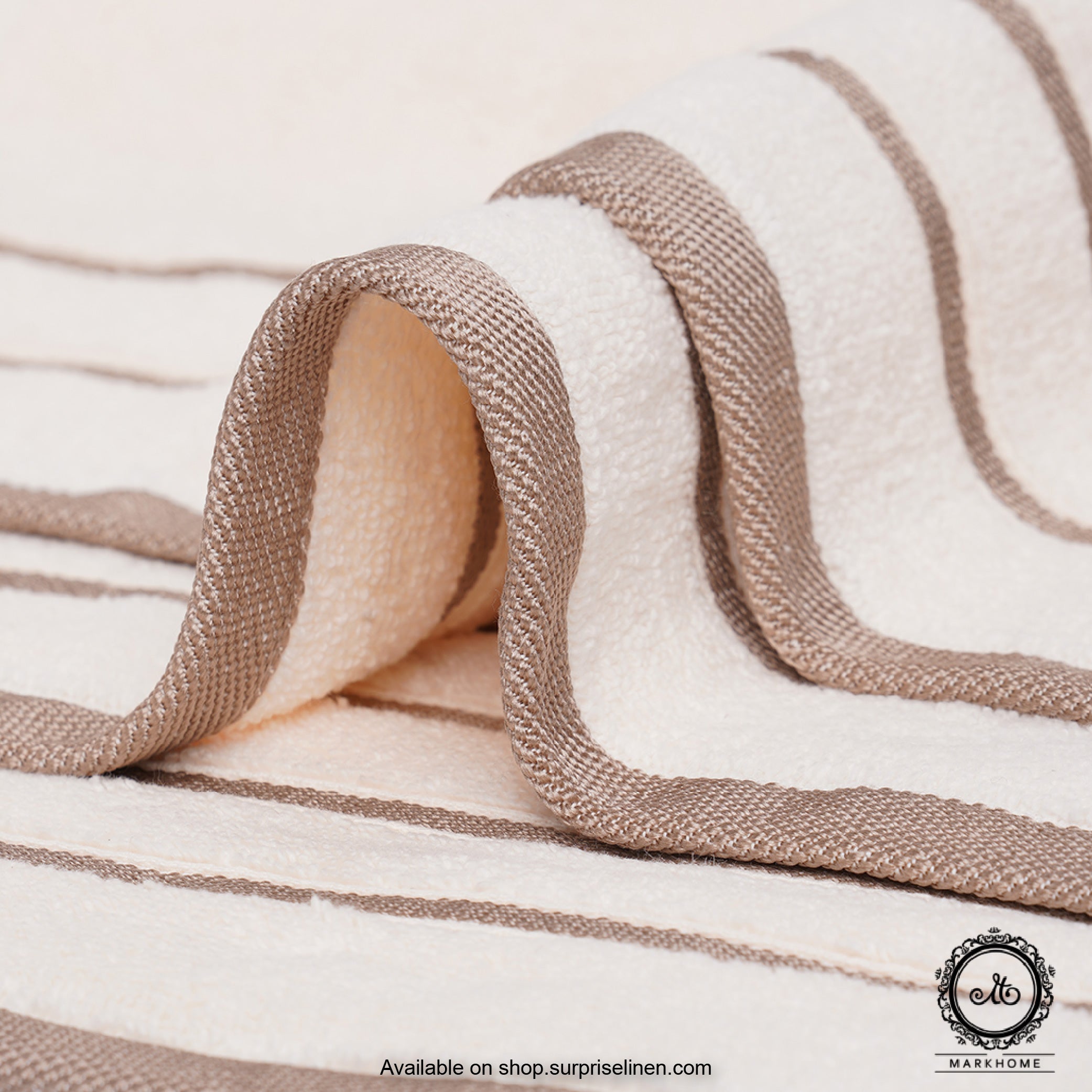 Mark Home - 100% Cotton 500 GSM Zero Twist Anti Microbial Treated Simply Soft Gift Set of 06 Pcs (Ivory)