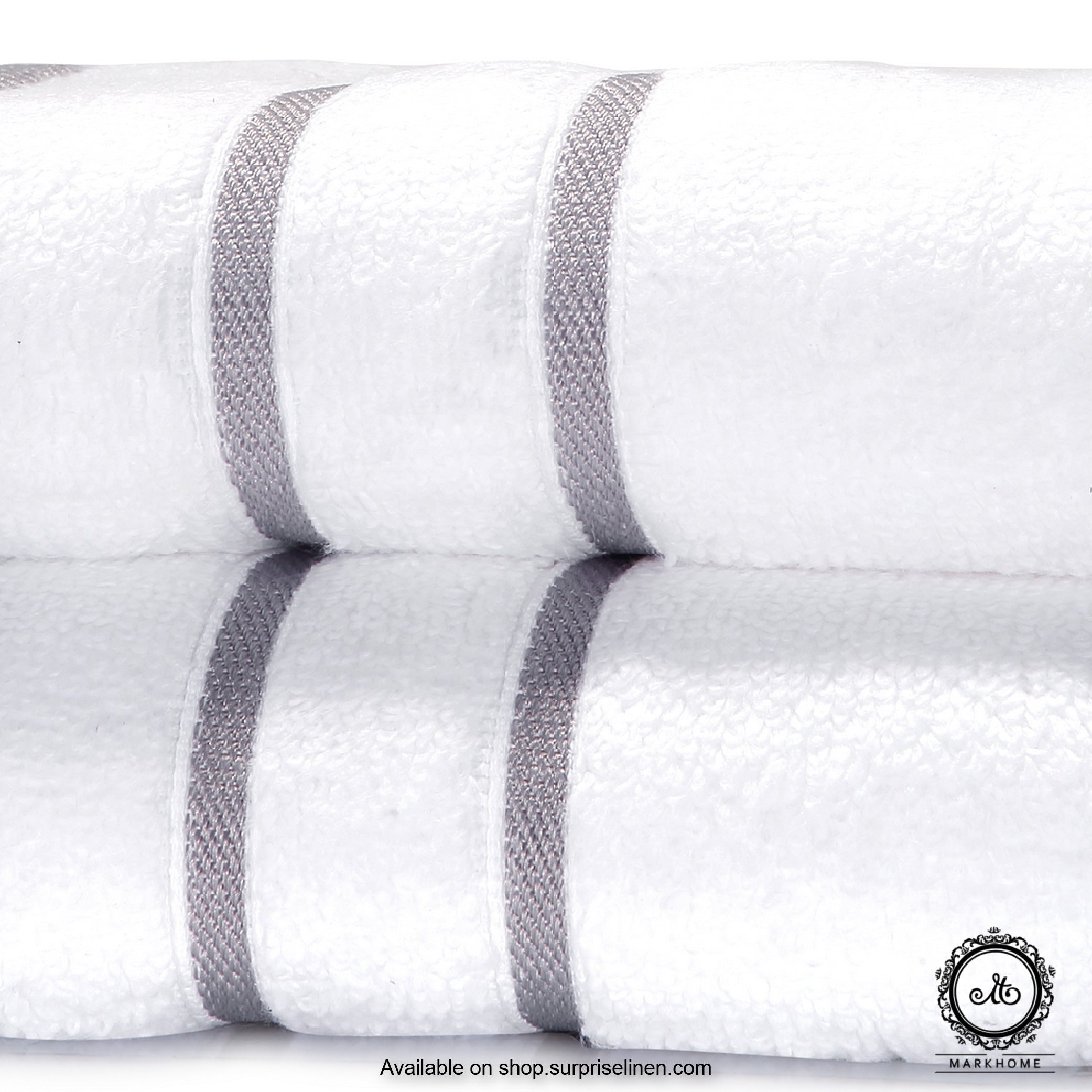 Mark Home - 100% Cotton 500 GSM Zero Twist Anti Microbial Treated Simply Soft Hand Towel (White)