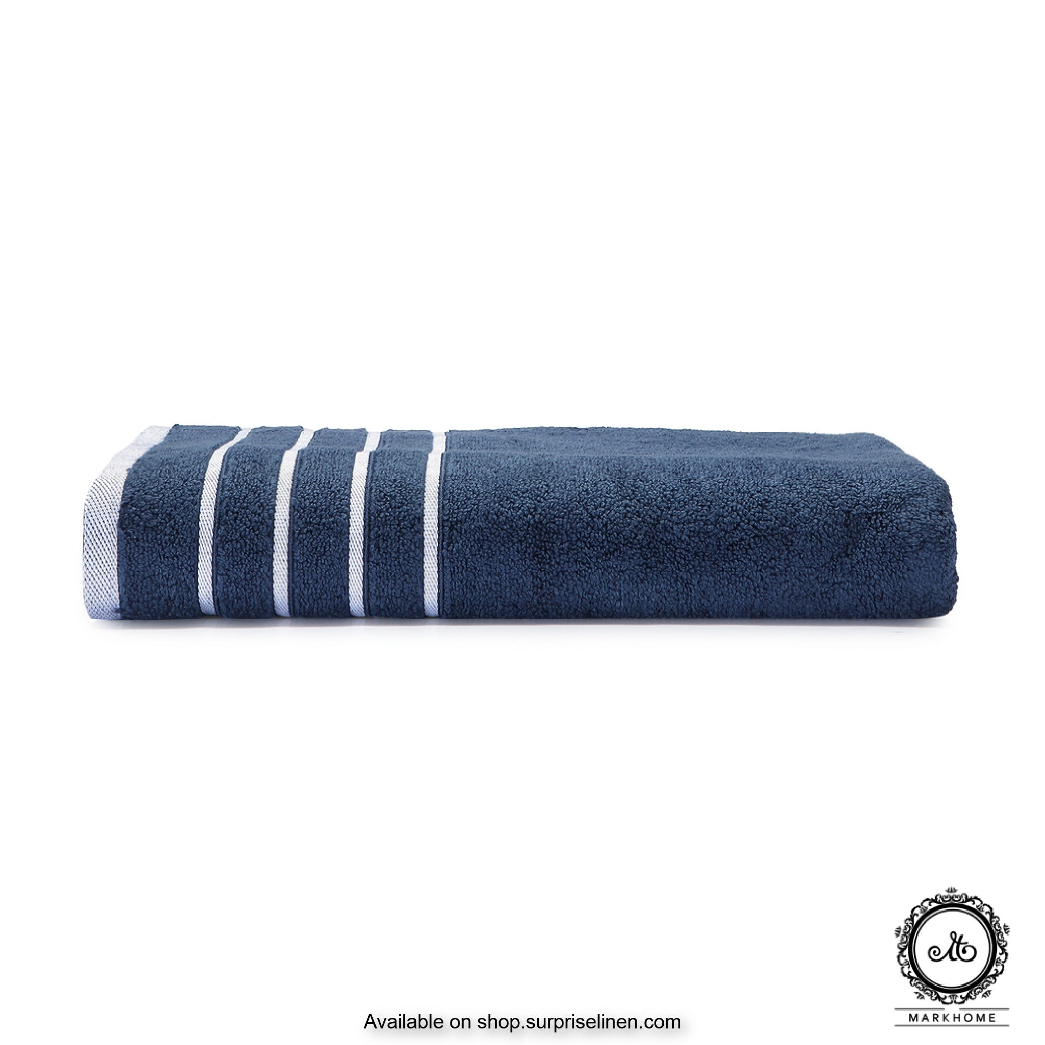 Mark Home - 100% Cotton 500 GSM Zero Twist Anti Microbial Treated Simply Soft Ladies Towel (Navy)