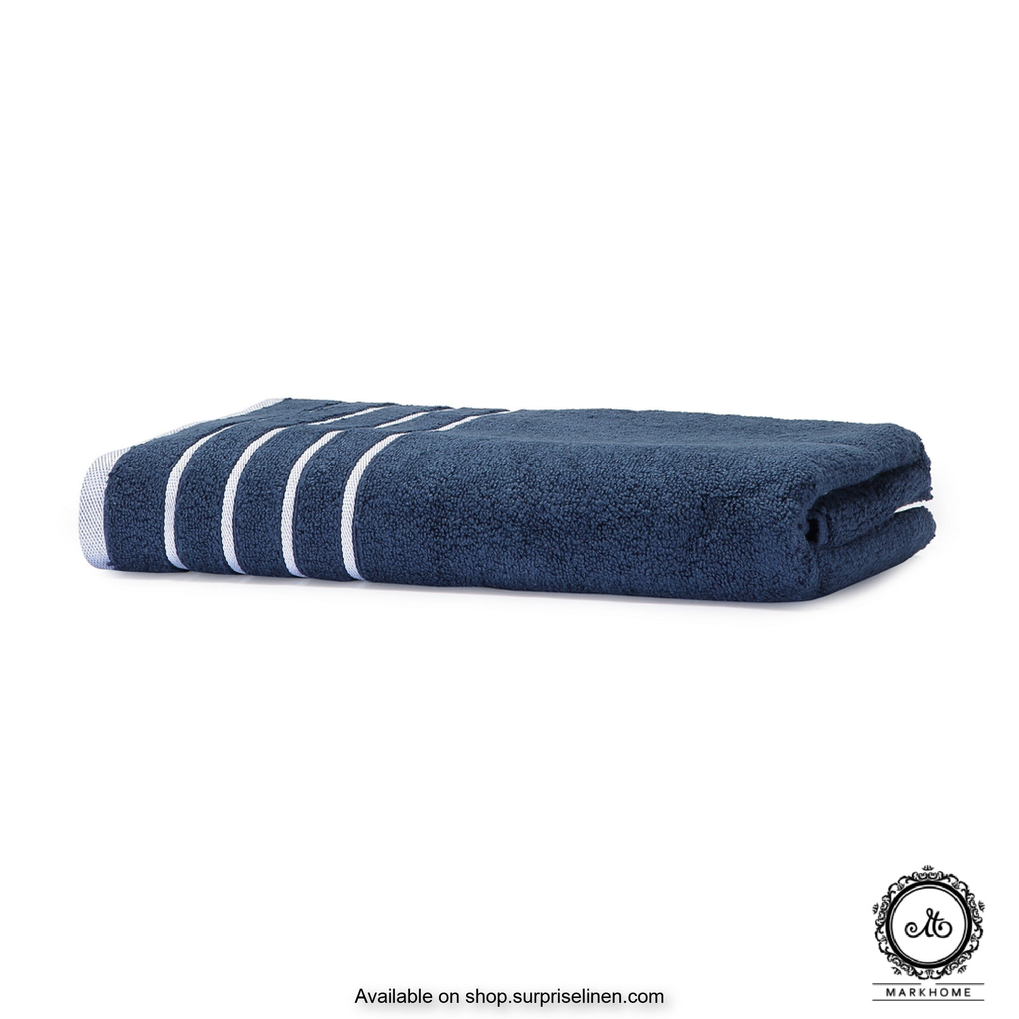 Mark Home - 100% Cotton 500 GSM Zero Twist Anti Microbial Treated Simply Soft Ladies Towel (Navy)