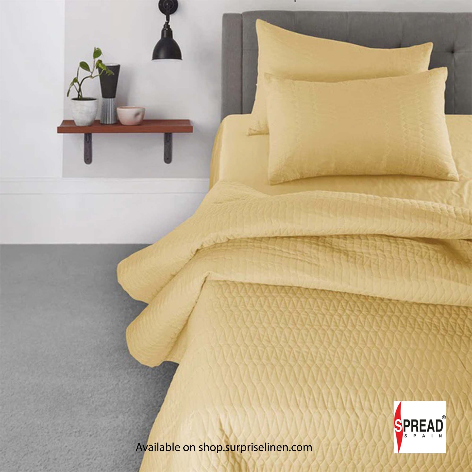 Spread Spain - Crystal Day And Night 3 Pcs Bed Cover Set (Gold)