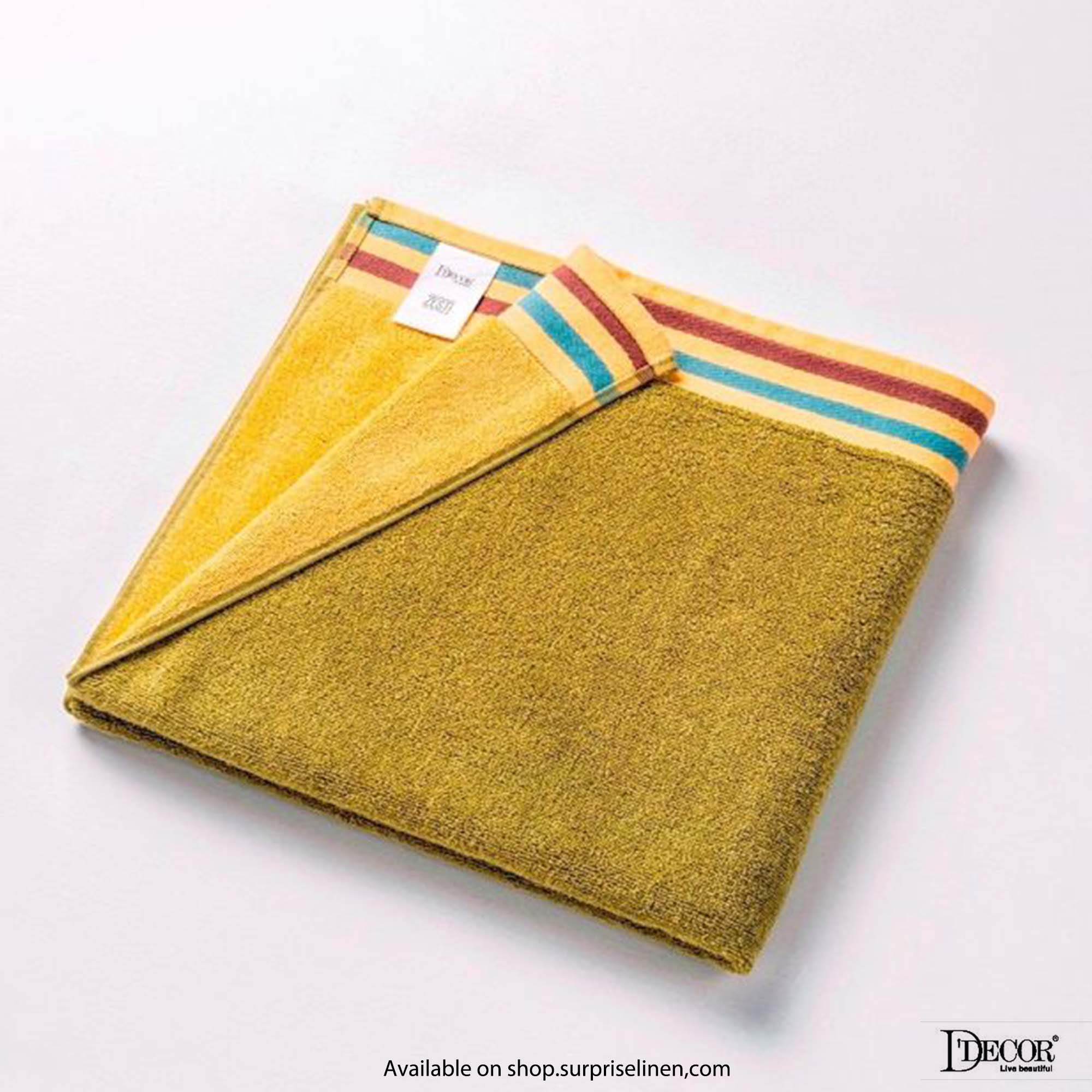 D'Decor - Zest Collection 500 GSM Bath Towel (Green Lemon)