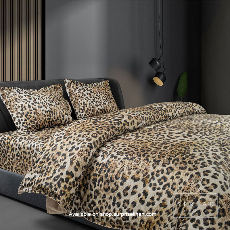 Spread Spain - Spring Summer Collection 500 Thread Count Cotton 3 Pcs Bedsheet Set (Cheetah)