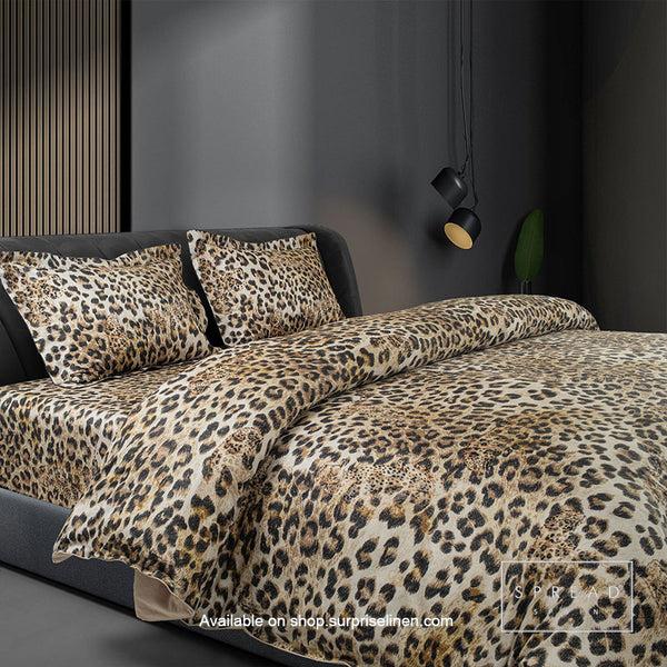Spread Spain - Spring Summer Collection 500 TC Cotton 3 Pcs Bedsheet Set (Cheetah)