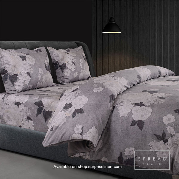 Spread Spain - Spring Summer Collection 500 TC Cotton 3 Pcs Bedsheet Set (Rose Grey)
