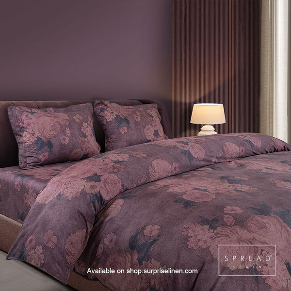 Spread Spain - Spring Summer Collection 500 TC Cotton 3 Pcs Bedsheet Set (Purple)
