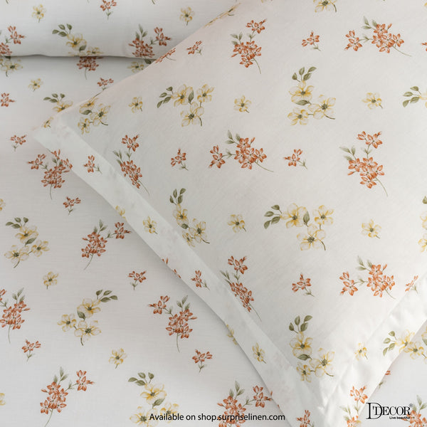 D'Decor- Vatika Bedding Collection Rust Bed Sheet Set