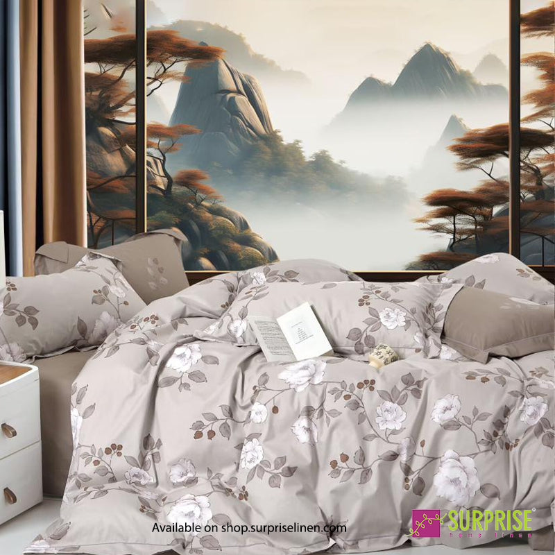 Surprise Home - Linea Collection Taupe Rose 3 Pcs Bedsheet Set (Taupe Grey)