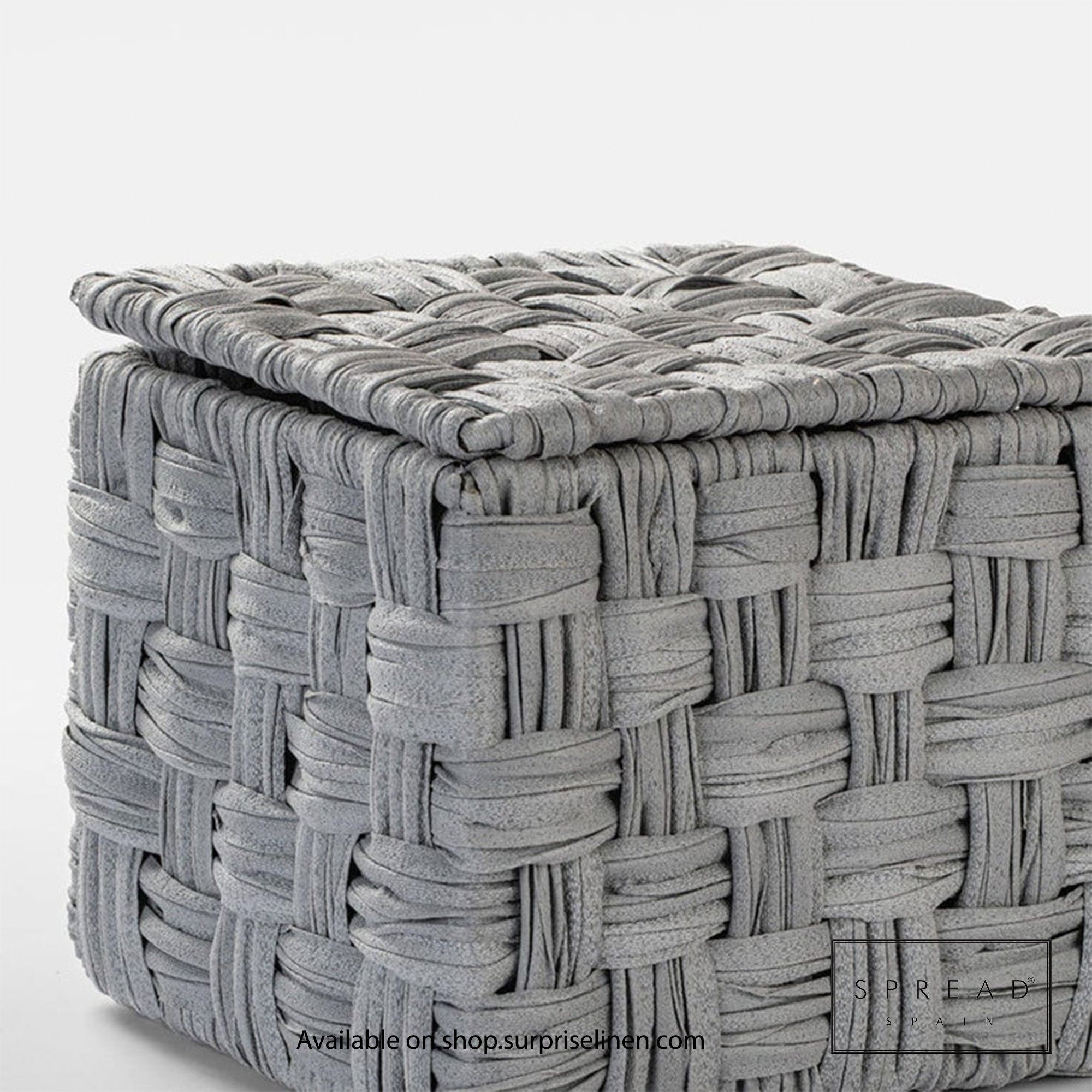 Spread Spain - Waterproof & Moisture Proof Synthetic Rattan Criss Cross 3 Pc Storage Set (Grey)