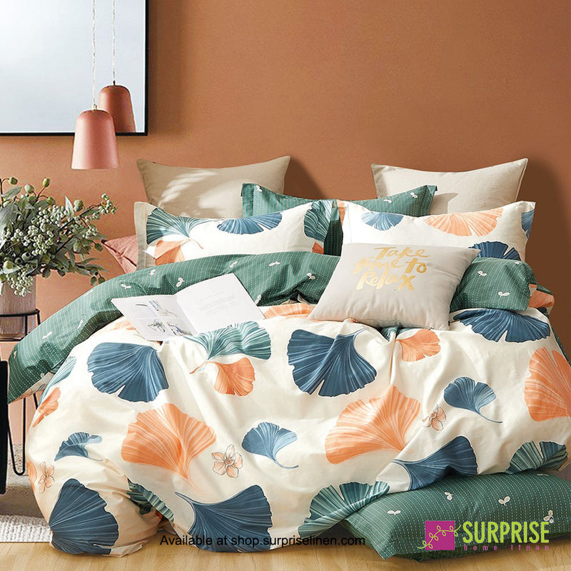 Luxury Hues Collection by Surprise Home - Super King Size 3 Pcs Bedsheet Set in 300 TC Premium Cotton Fabric (Porcelian)