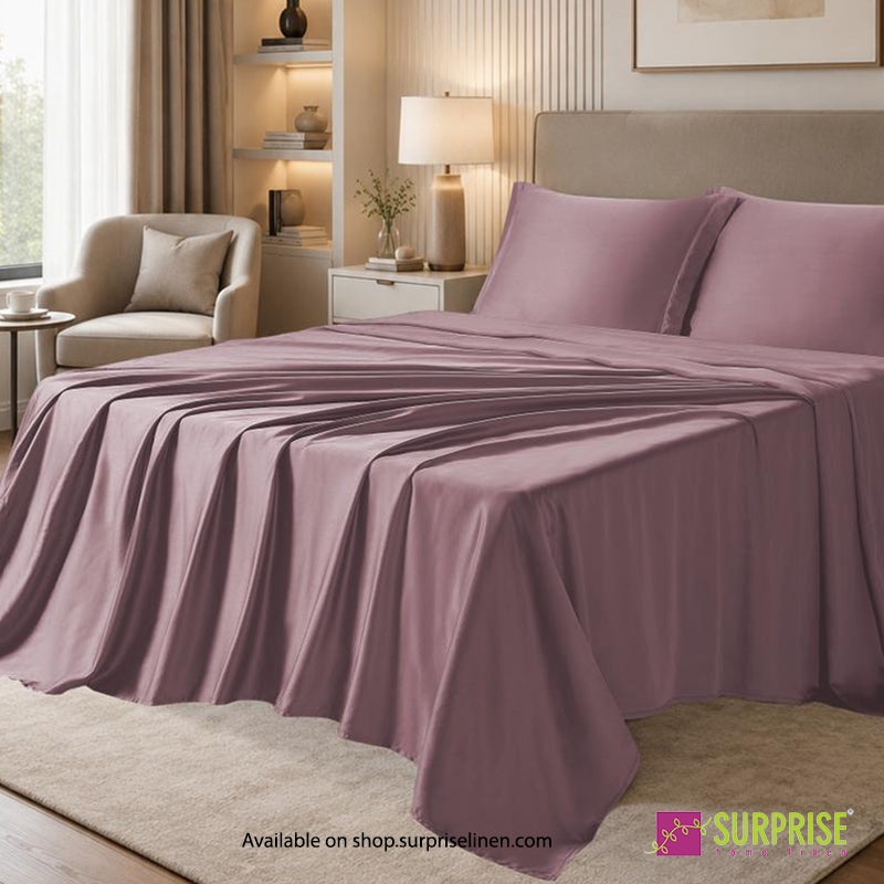 Surprise Home - Luxera Dusty Mauve Tencel Bedsheet Set