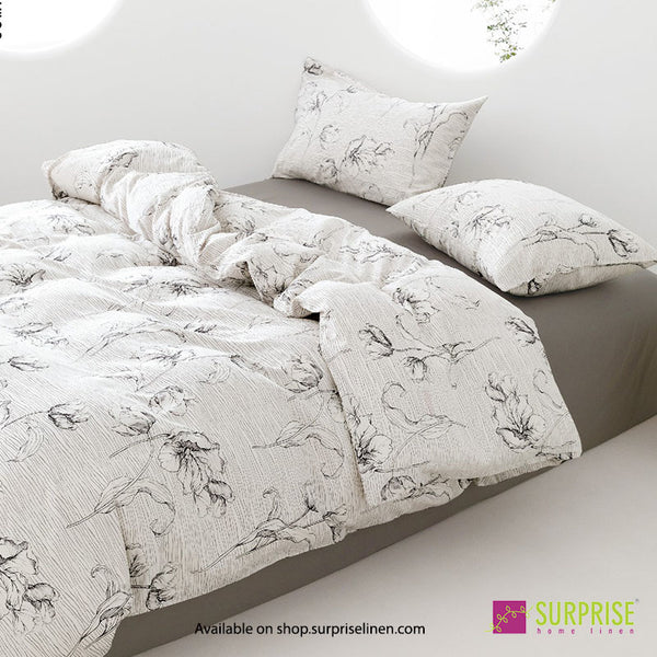Luxury Edit by Surprise Home - Maison Collection 300TC Pure Cotton 3 Pcs Super King Size Bedsheet Set (Linen)
