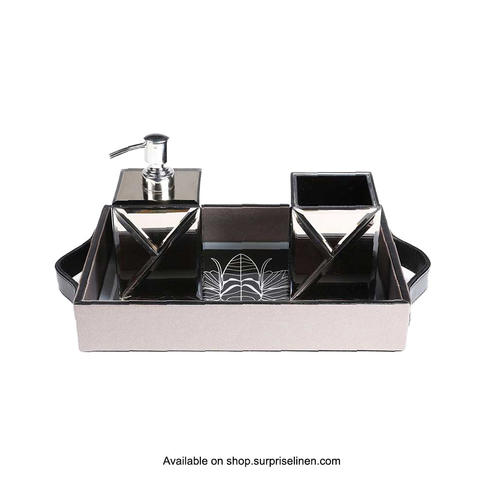 Surprise Home - Etonner Dragon Fly 3 Pcs Bath Set (Charcoal Black)