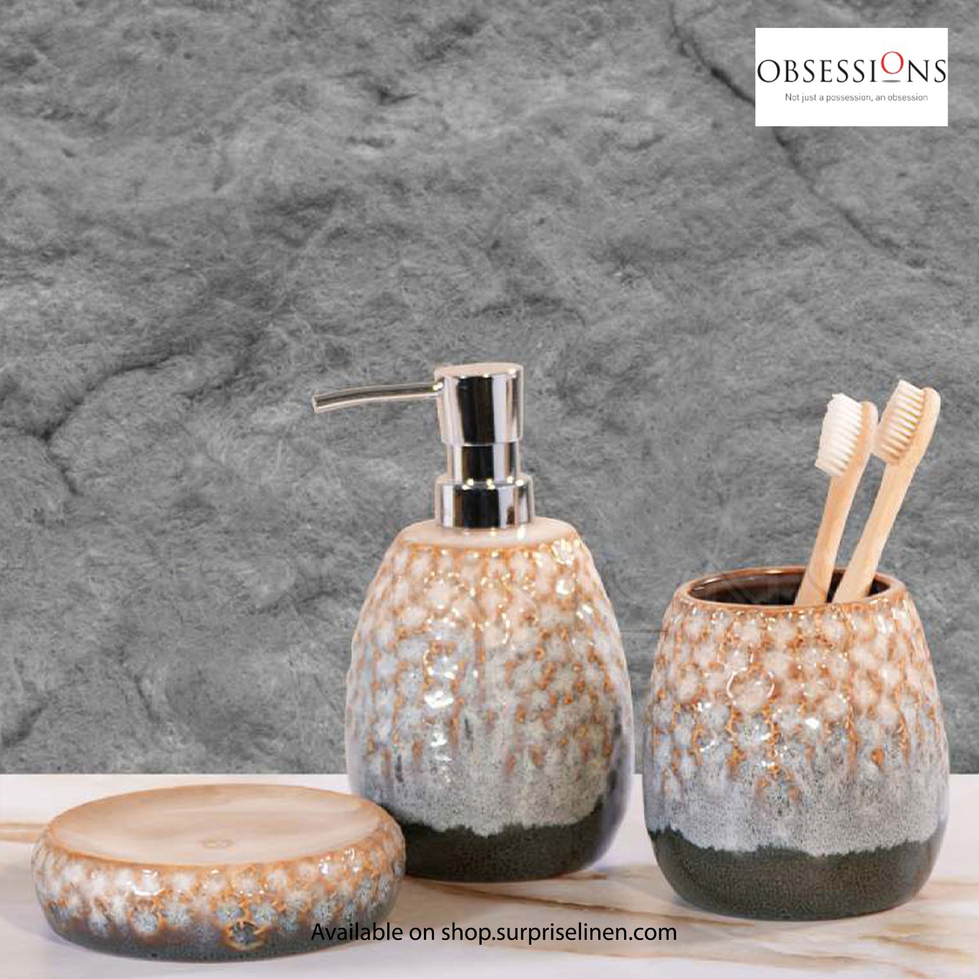 Obsessions - Earth Collection 3 Pcs Bath Set (Beige)