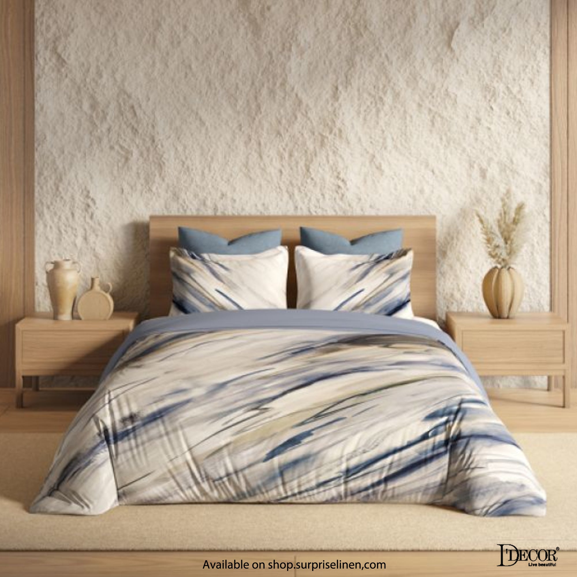 D'Decor - Orion Collection 100% Cotton Marble Bedsheet Set