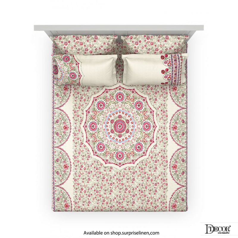 D'Decor - Suzani Collection 100% Cotton 5 Pcs Bedsheet Set (Serenia)