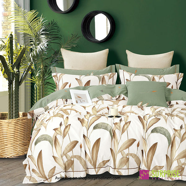 Luxury Essentials By Surprise Home - Decor Collection 400TC Organic Cotton 3 Pcs Super King Size Bedsheet (Cream)