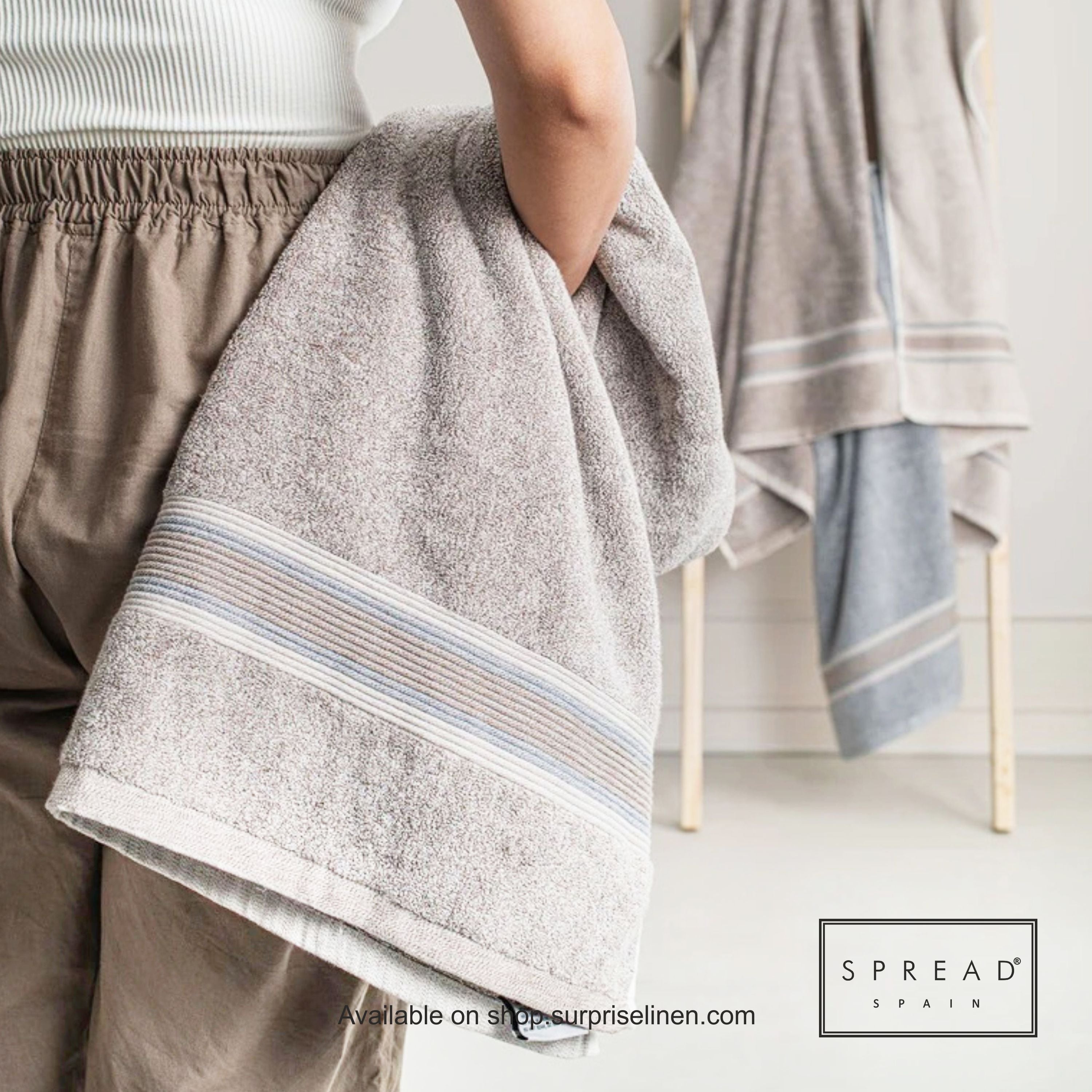 Spread Spain - Water & Soil Collection Bamboo Cotton Towel (Brown)