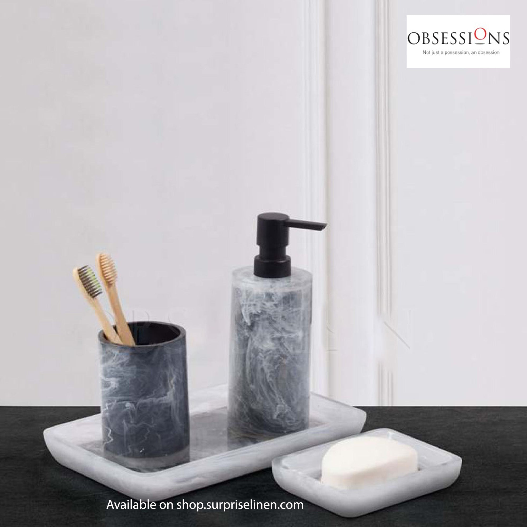 Obsessions - Arsh Collection 4 Pcs Bath Set (Ash Grey)