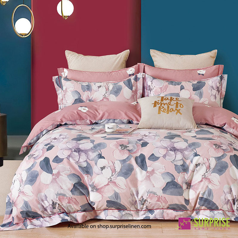 Luxury Essentials By Surprise Home Exclusive Calme Collection 3 Pcs Super King Size Bedsheet Set in 350 TC Premium Cotton (Blush)