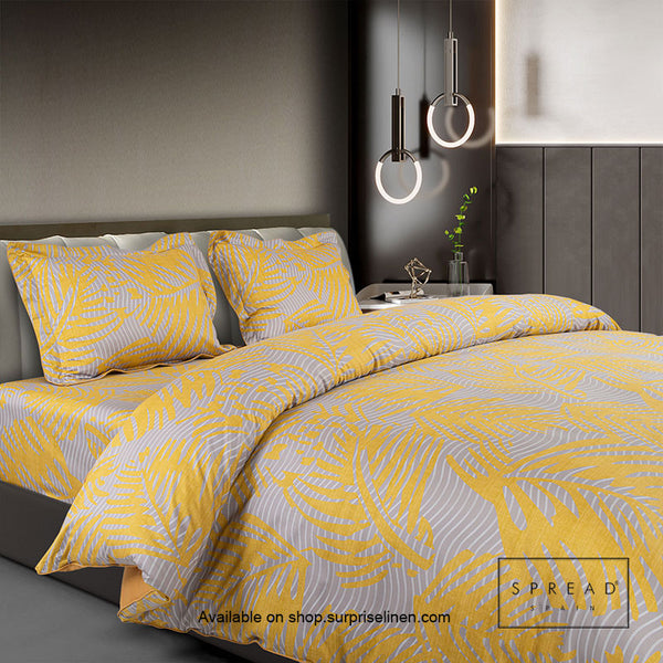 Spread Spain - Spring Summer Collection 500 TC Cotton 3 Pcs Bedsheet Set (Yellow)