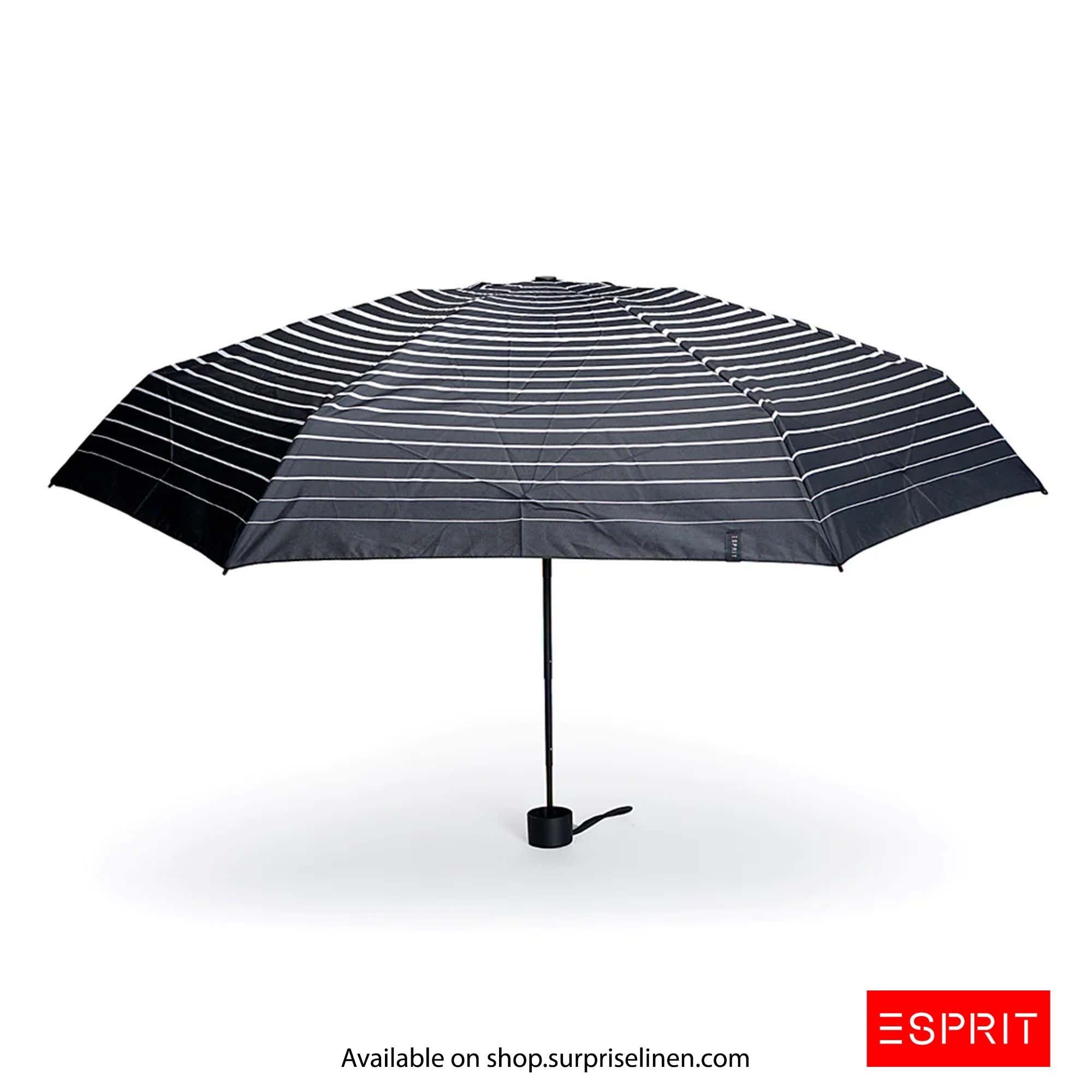 Esprit - Abstract Collection Petito Umbrella (Black Stripe)