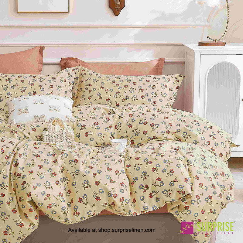 Gemine Collection by Surprise Home - Single Size 2 Pcs Bedsheet Set (Magnolia)