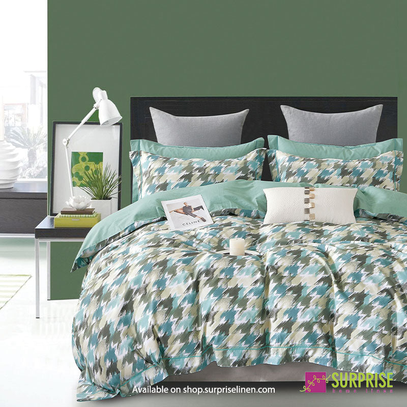 Luxury Essentials By Surprise Home Exclusive Calme Collection 3 Pcs Super King Size Bedsheet Set in 350 TC Premium Cotton (Forest)