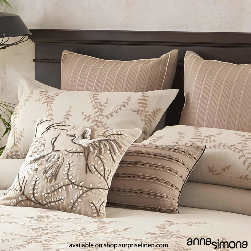 Anna Simona - Trellis 7 Pcs Linen Duvet Ensemble Set