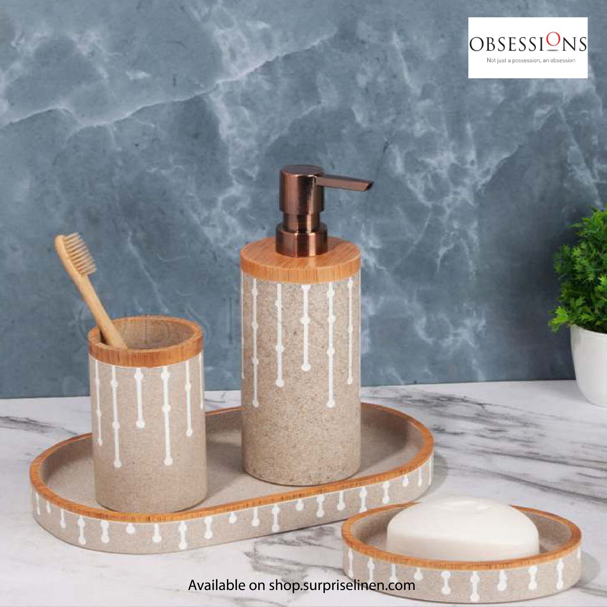 Obsessions - Vibe Collection 3 Pcs Bath Set (Sandstone)