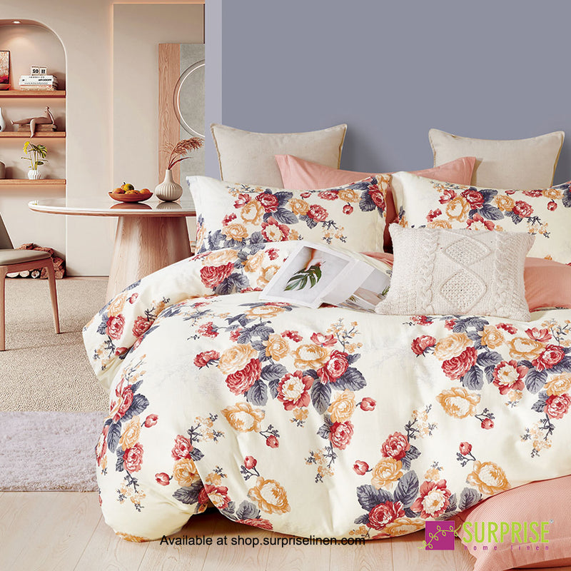 Gemine Collection by Surprise Home - Single Size 2 Pcs Bedsheet Set (Bouquet)