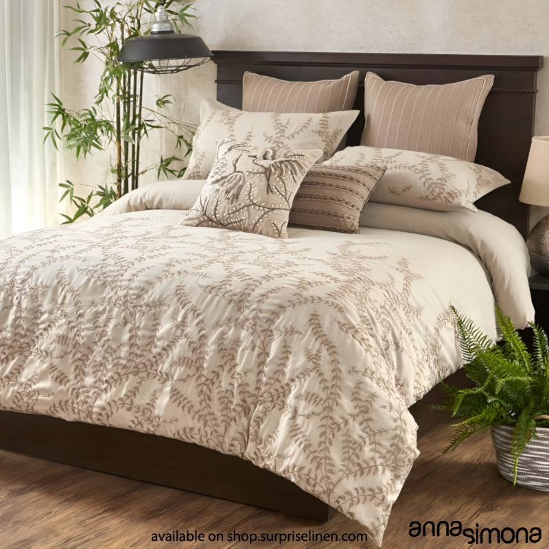 Anna Simona - Trellis 7 Pcs Linen Duvet Ensemble Set