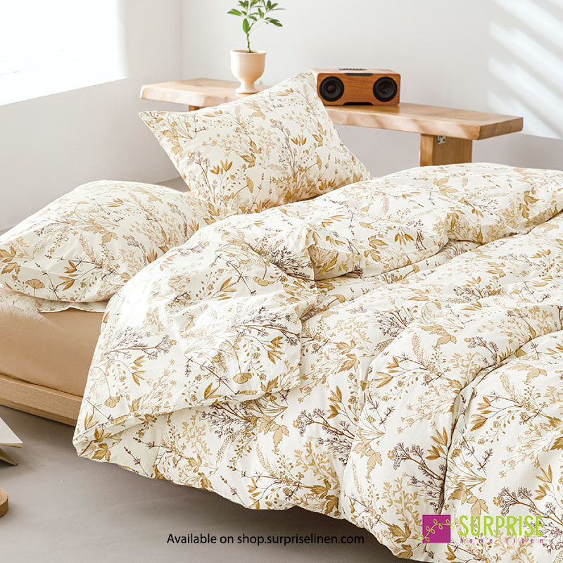 Luxury Edit by Surprise Home - Maison Collection 300TC Pure Cotton 3 Pcs Super King Size Bedsheet Set (Bone)