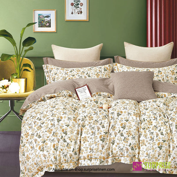 Luxury Essentials By Surprise Home - Decor Collection 400TC Organic Cotton 3 Pcs Super King Size Bedsheet (Parchment)