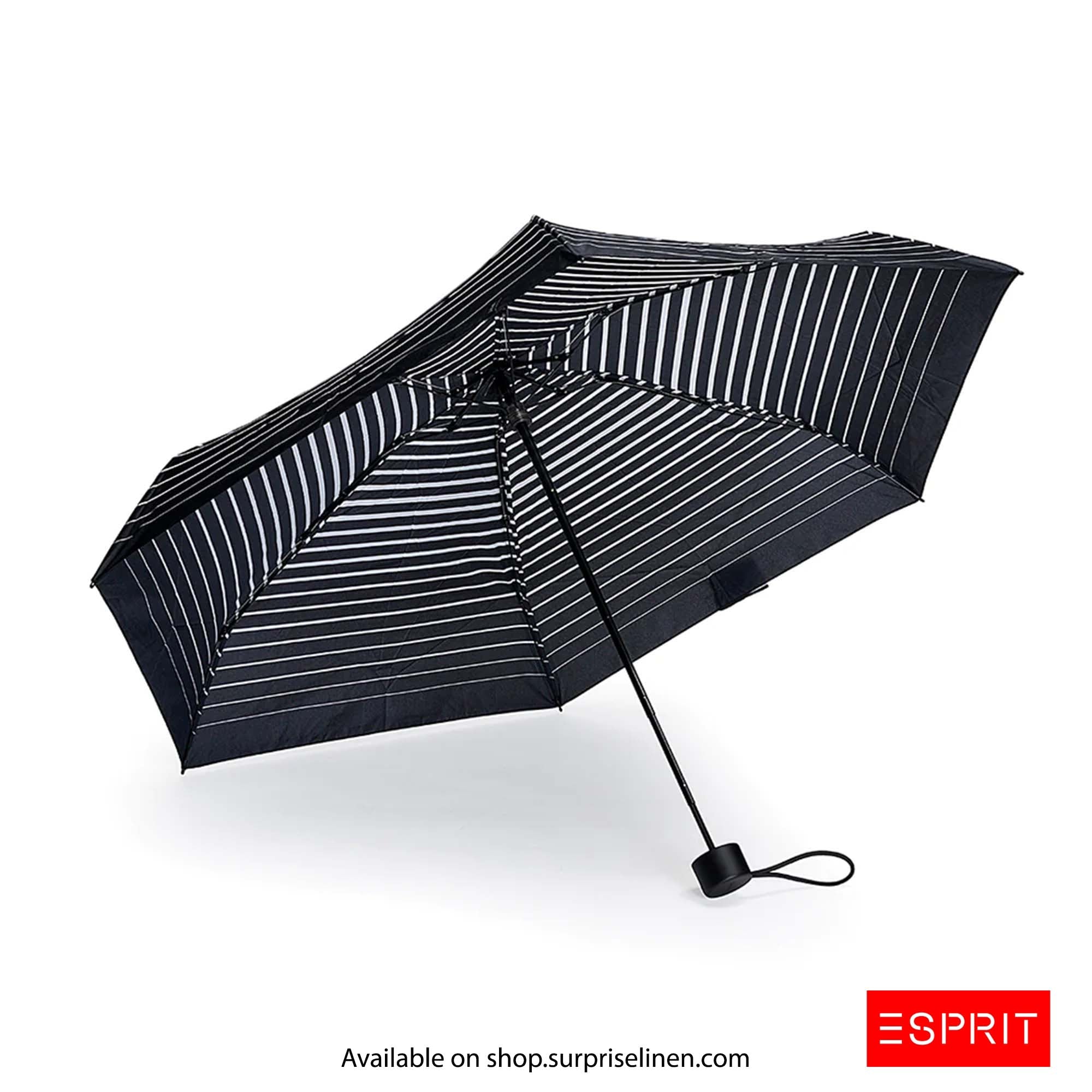 Esprit - Abstract Collection Petito Umbrella (Black Stripe)