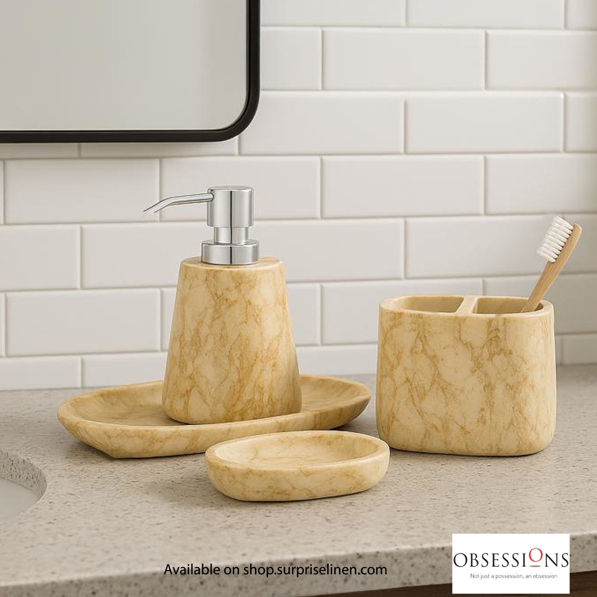 Obsessions - Spaze Collection Luxury Bathroom Accessory Set (Bisq)