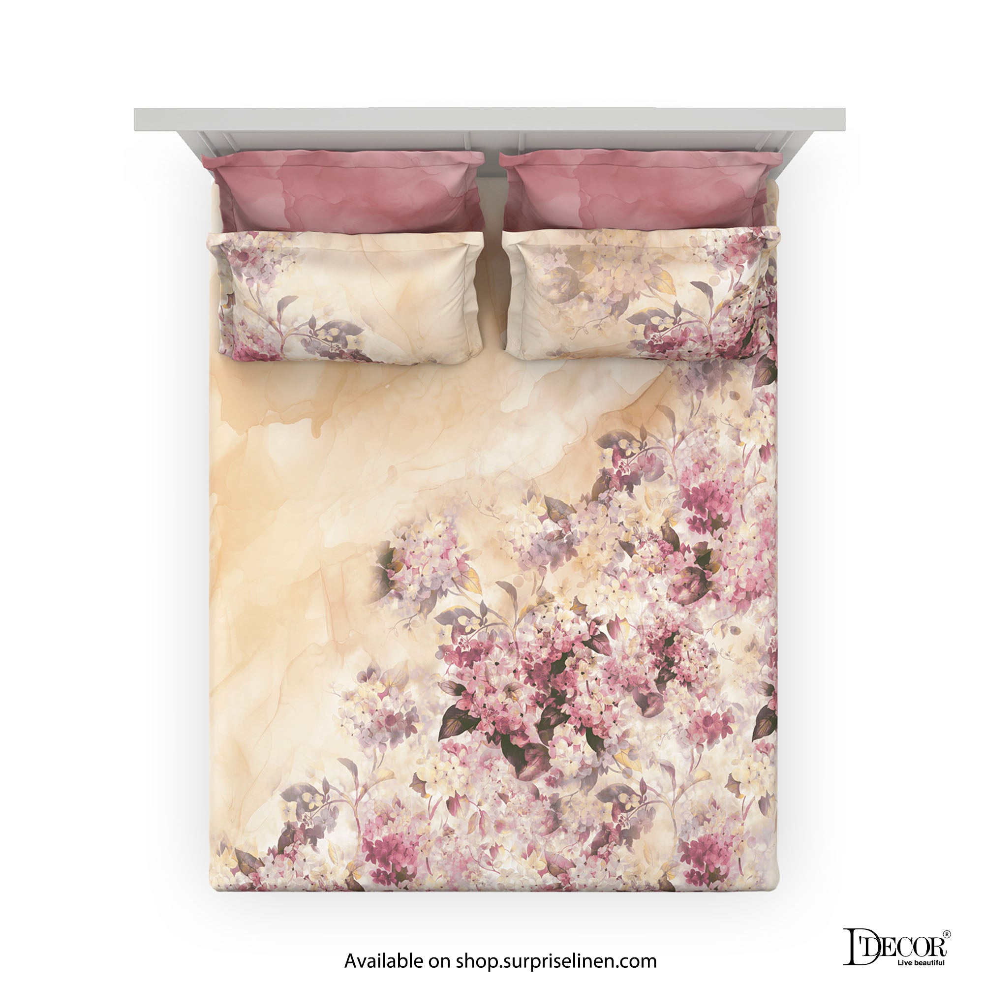 D'Decor - Fleur Collection Wild Rose Bed Sheet Set