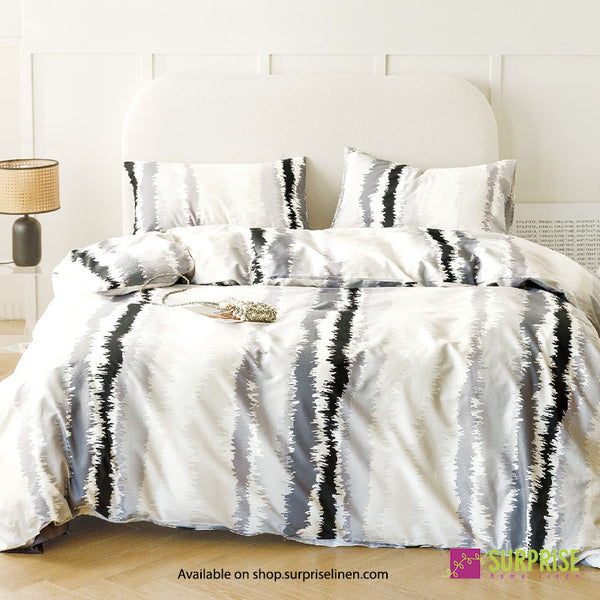 Luxury Edit by Surprise Home - Maison Collection 300TC Pure Cotton 3 Pcs Super King Size Bedsheet Set (Frost)