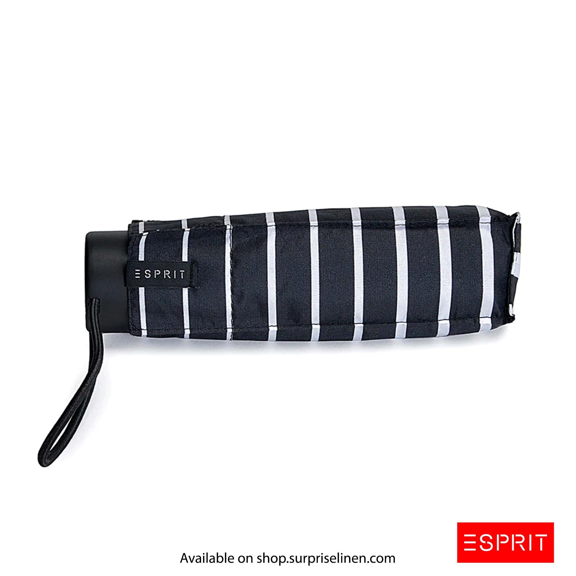 Esprit - Abstract Collection Petito Umbrella (Black Stripe)