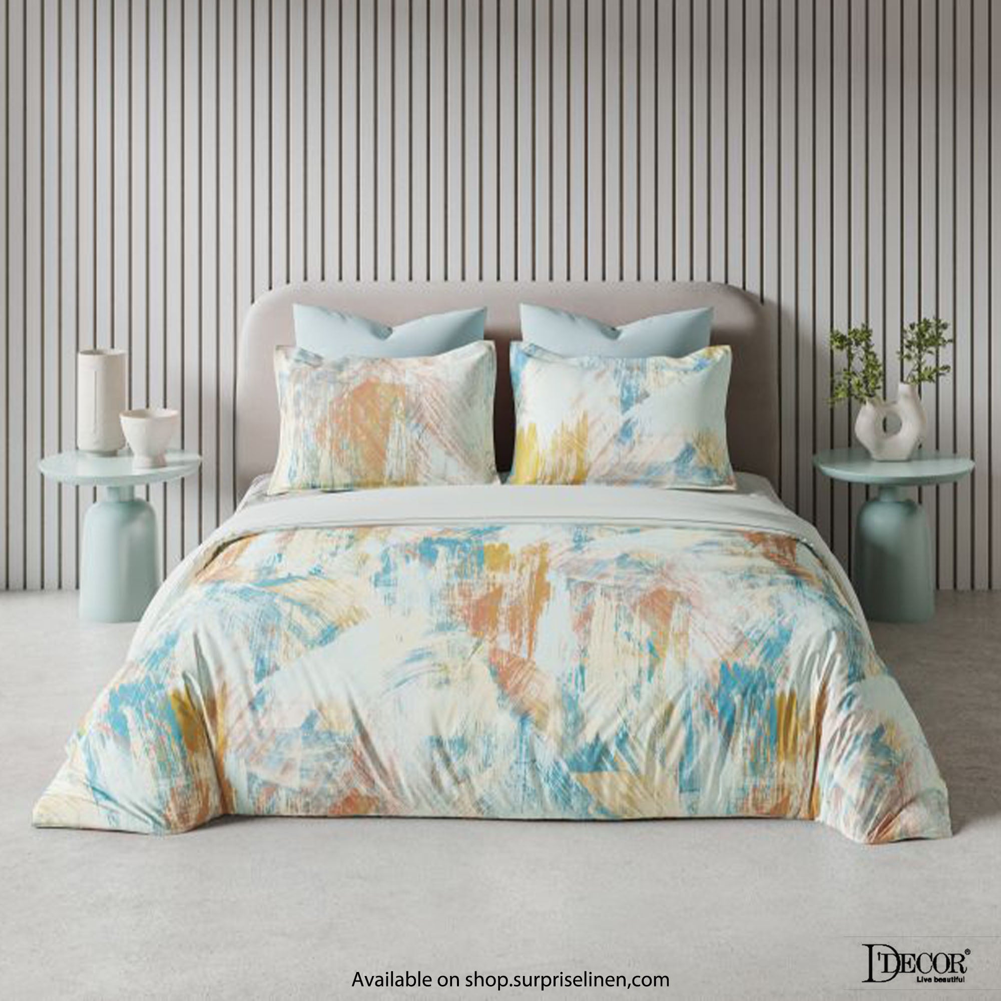 D'Decor - Pastel Dreams Collection 100% Cotton 3 Pcs King Size Bedsheet Set (Neoteric)