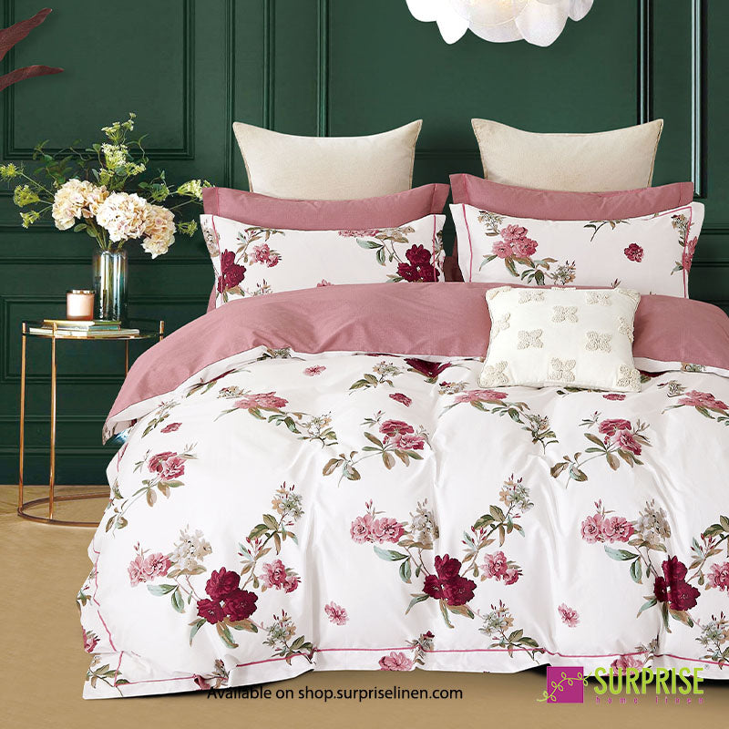 Luxury Essentials By Surprise Home Exclusive Calme Collection 3 Pcs Super King Size Bedsheet Set in 350 TC Premium Cotton (Rosie)