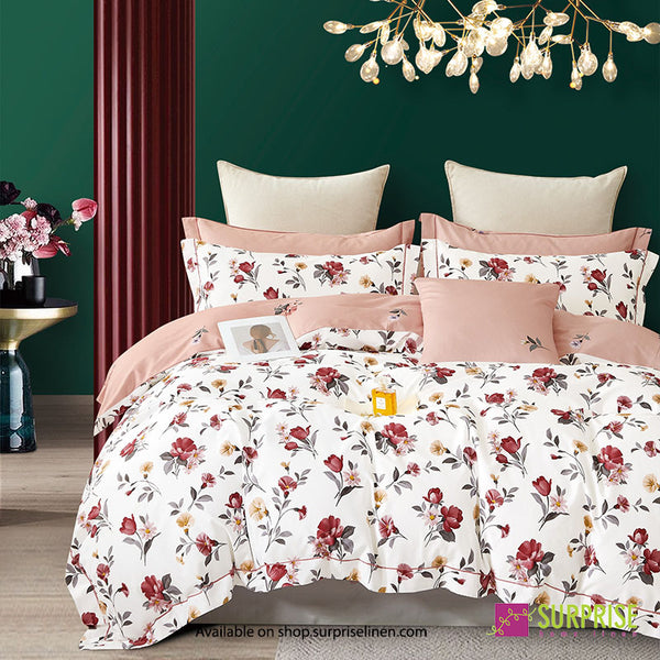 Luxury Essentials By Surprise Home - Decor Collection 400TC Organic Cotton 3 Pcs Super King Size Bedsheet (Chiffon)