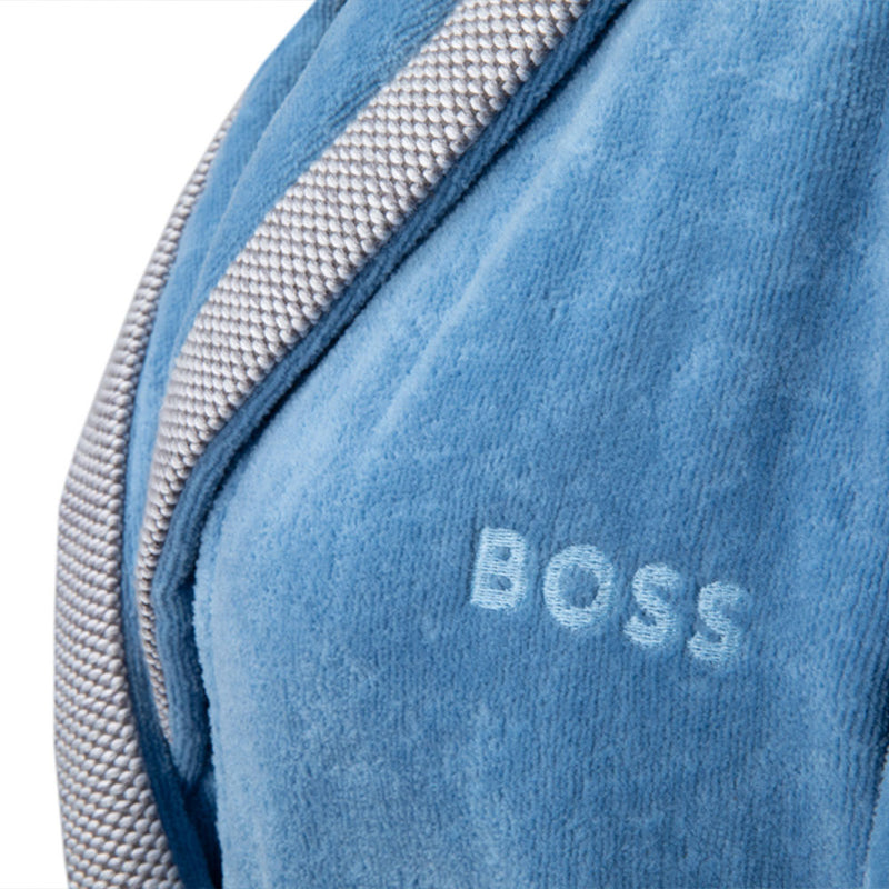 Hugo Boss - Lord 380 GSM 100% Cotton Velvet Bathrobe (Sky)