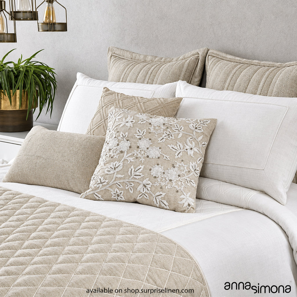 Anna Simona - Monarch 9 Pcs Duvet Ensemble Set (Off White)