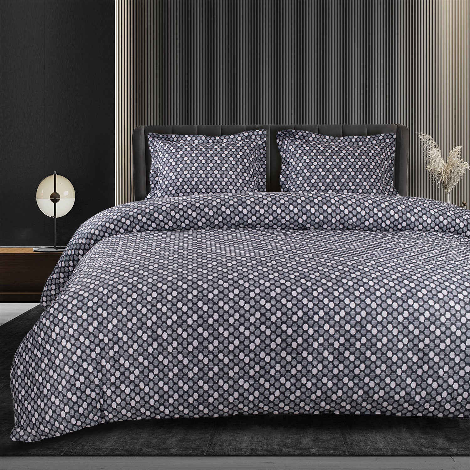 Spread Spain - Spring Summer Collection 500 Thread Count Cotton 3 Pcs Bedsheet Set (Comb Grey)