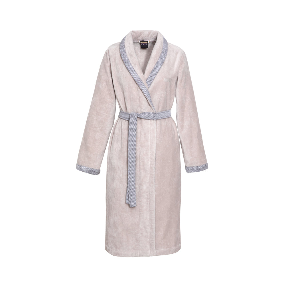 Hugo Boss - Lord 380 GSM 100% Cotton Velvet Bathrobe (Greige)