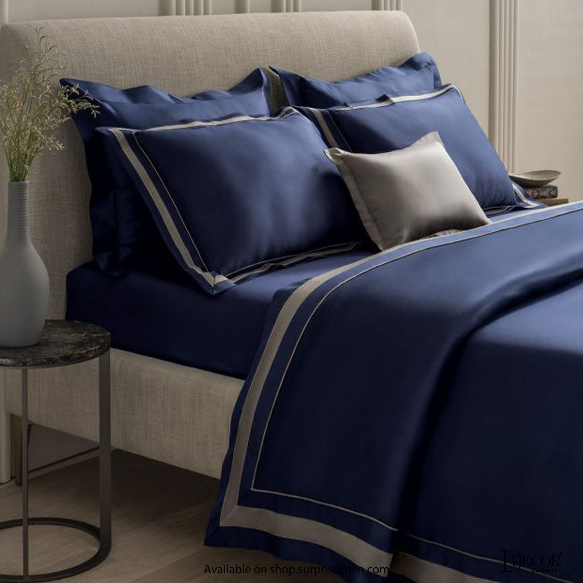 D'Decor - Urban Collection Midnight Blue Bed Sheet Set